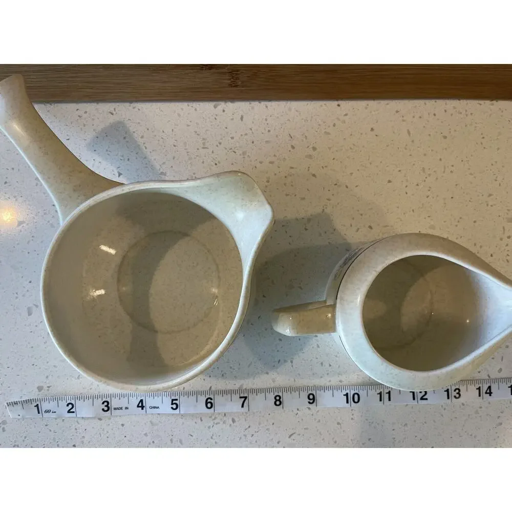 TemperWare by Lenox Dewdrops Cream and‎ Bowl With Handle Set Of 2